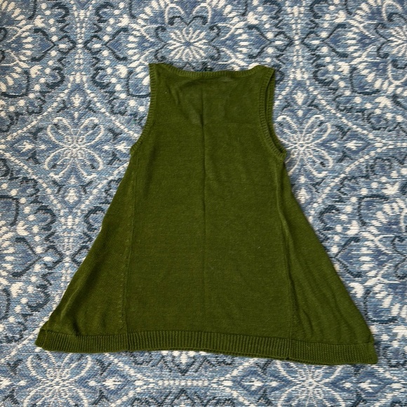 Lauren Ralph Lauren Green Sweater Sleeveless Tank - 100% Linen - Picture 3 of 3